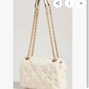 NWOT Tory Burch Fleming Soft Boucle Small Convertible Shoulder/Crossbody Bag